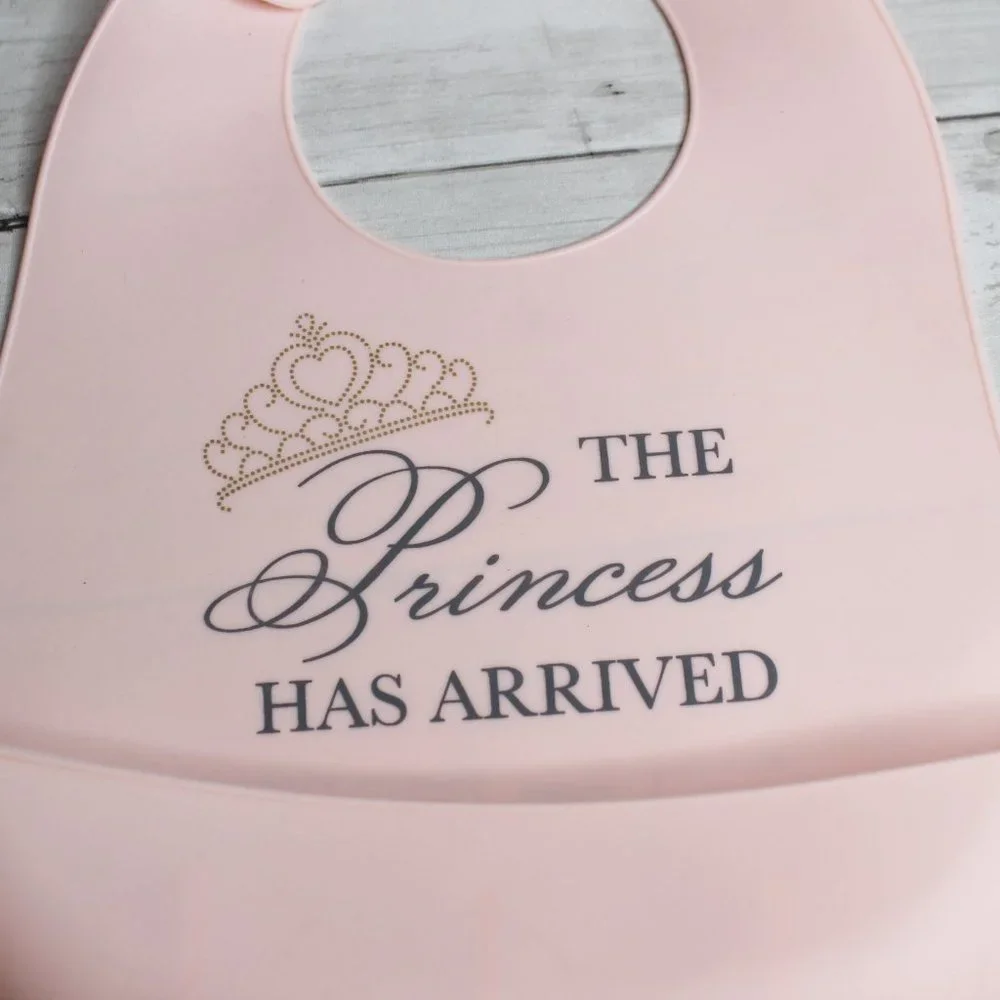 Little Treasure Baby Girl Silicone Feeding Bib Lot One Size Princess Pink